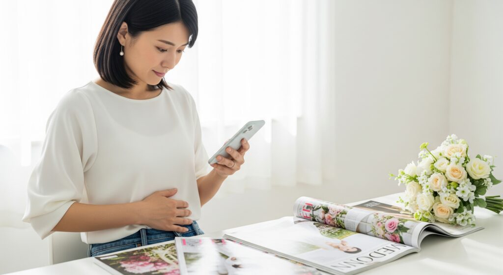 結婚式に向けてのダイエットを計画する花嫁