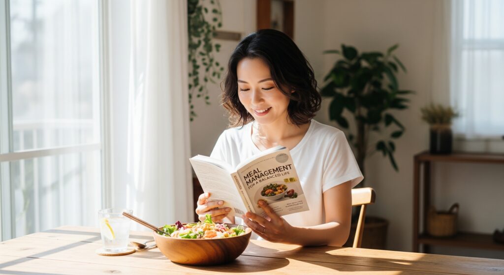 ブライダルに向けてのダイエット用食事計画を立てる花嫁