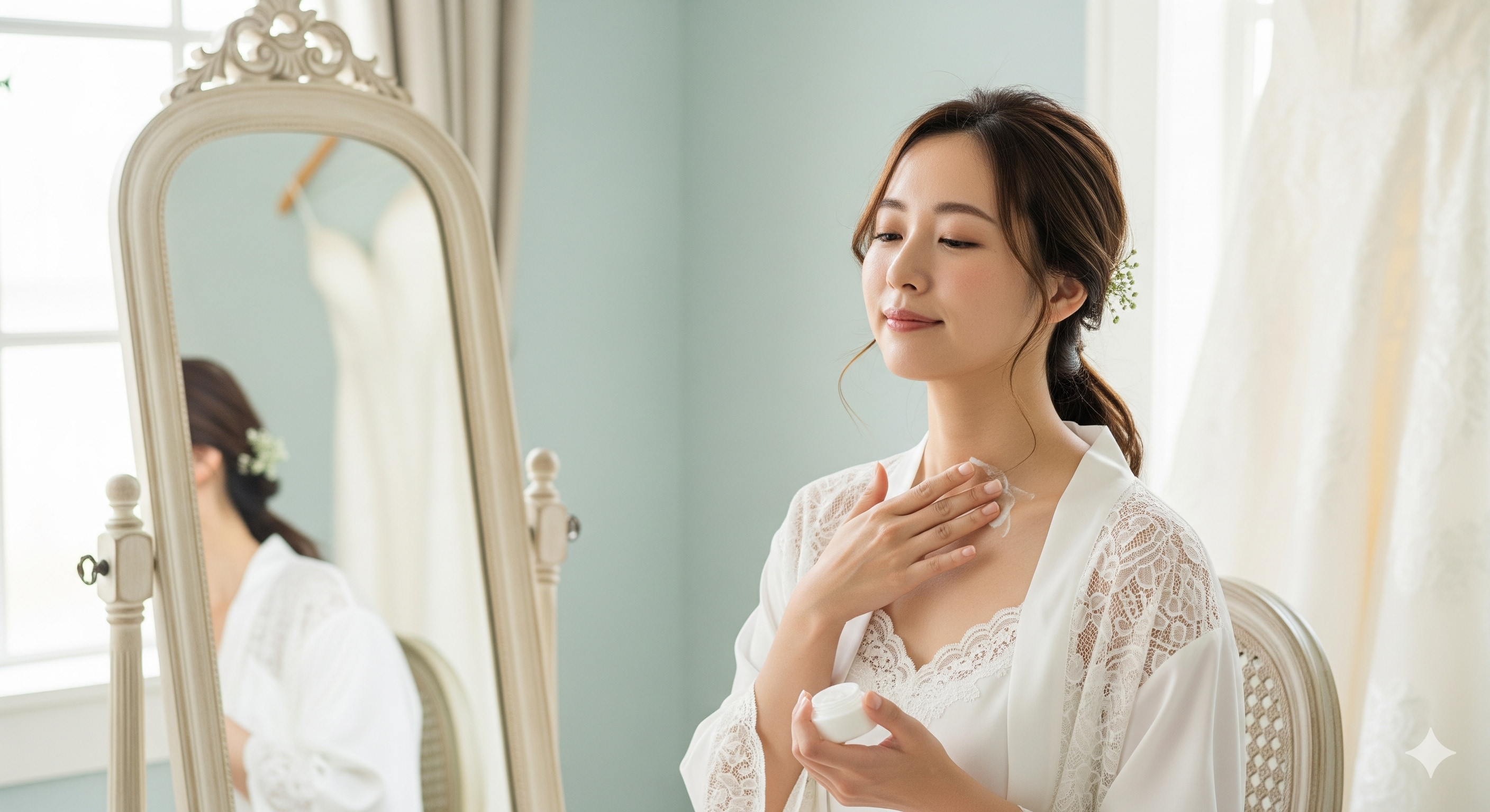 結婚式まで1ヶ月ダイエットの4週目に行う直前の食事調整と水分管理のイメージ。
