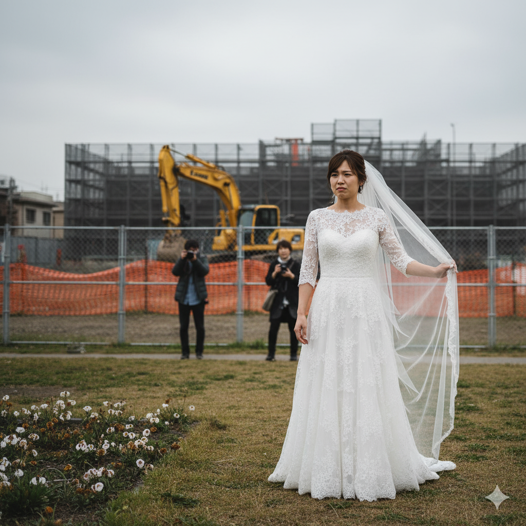 想像と違うロケーションを見てがっかりする花嫁