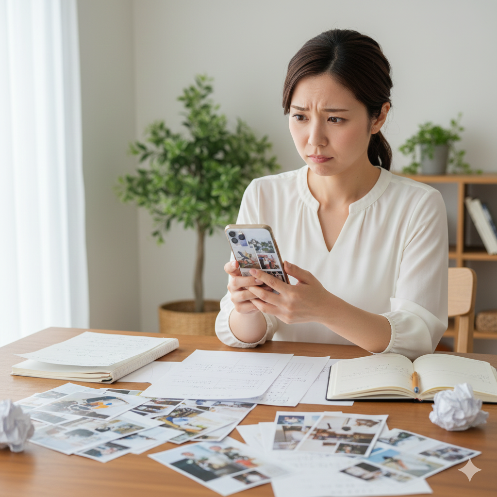 周囲の意見やSNSを気にして迷う花嫁